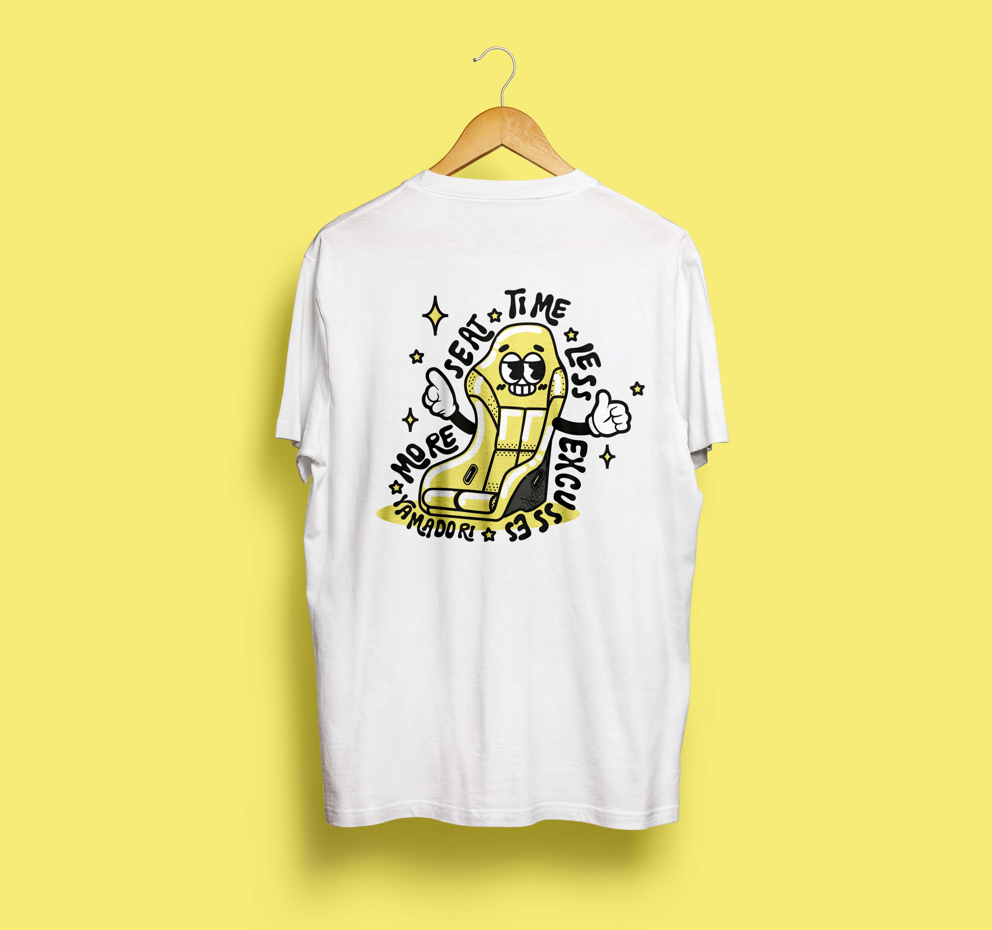 YAMADORI LESS EXCUSES MORE SEAT TIME T-SHIRT